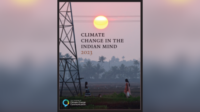 "Climate Change in the Indian Mind 2023" cover.