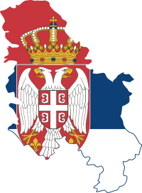 Flag map of Serbia from Wikimedia Commons
