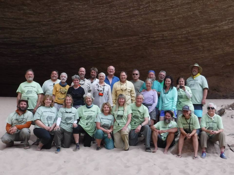 The Grand Canyon rafters, in Red Wall Cavern