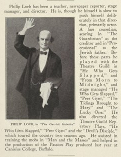 Philip Loeb in The Garrick Gaieties, via NYPL Digital Collections