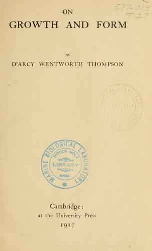 Title page of On Growth and Form. Via Wikimedia Commons.