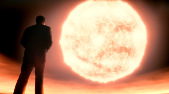 Neil deGrasse Tyson stares at the sun.
