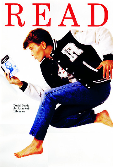 David Bowie for America’s Libraries. Copyright, the American Library Association.