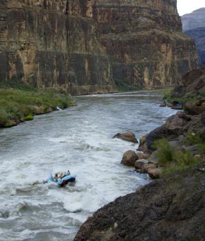 One of the 2014 boats running Lava Falls