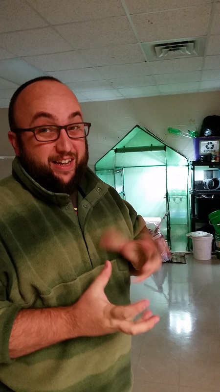 Mr. Falkana in his lab