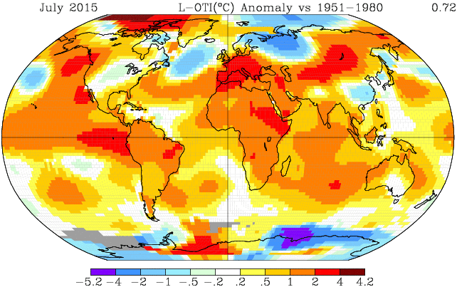 heat anomalies july 2015