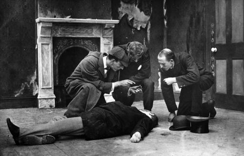 A still from the lost 1914 version of A Study in Scarlet.
