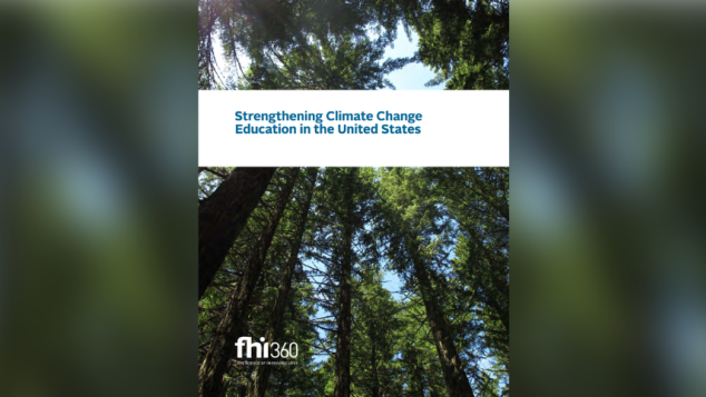 "Strengthening Cllimate Change Education in the United States" report cover.