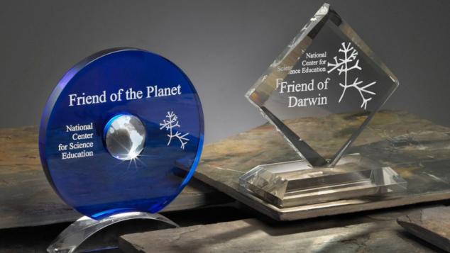 The NCSE Friend of Darwin and Friend of the Planet awards.