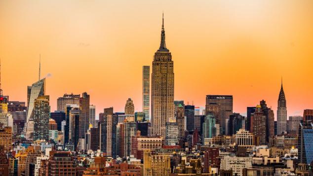 New York City skyline.