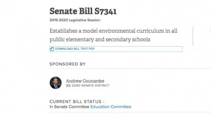 NY climate change education bill