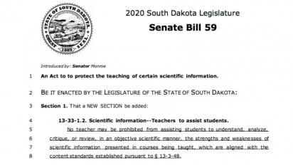 South Dakota legislation