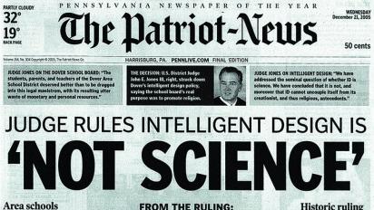 "Not Science" newspaper headline