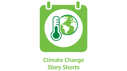Climate change story shorts icon.