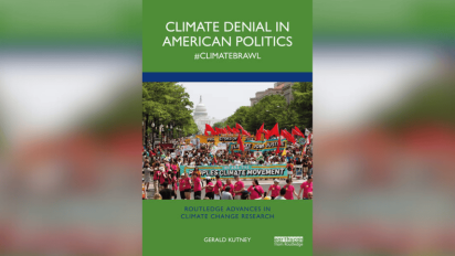 Climate Denial in American Politics book cover.