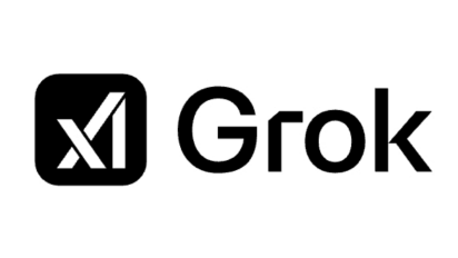 Grok AI logo.