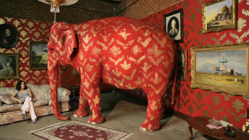 "Elephant in the Room" by Banksy.