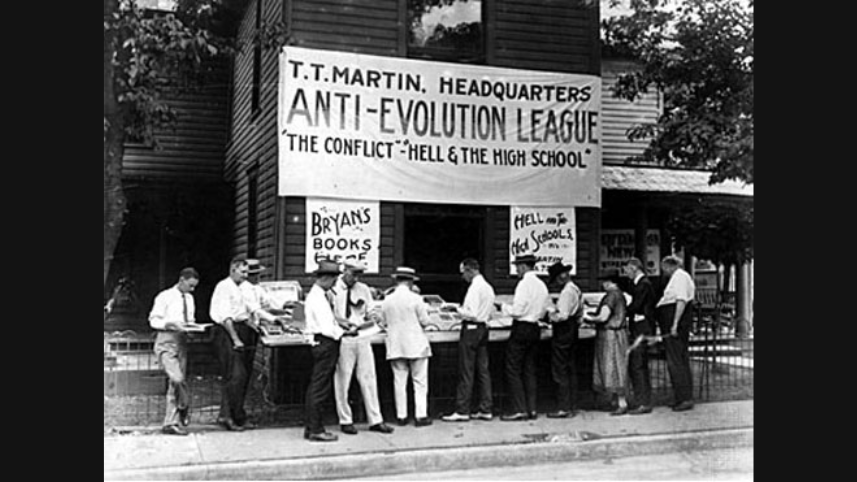 The Anti-Evolution League at the Scopes Trial.