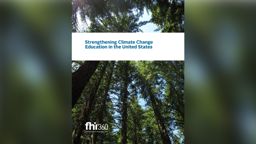 "Strengthening Cllimate Change Education in the United States" report cover.